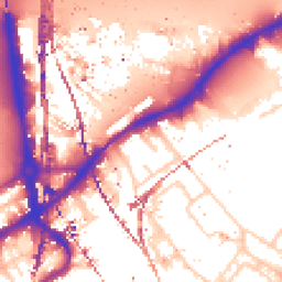 Daytime road noise heatmap for SW8 4DX