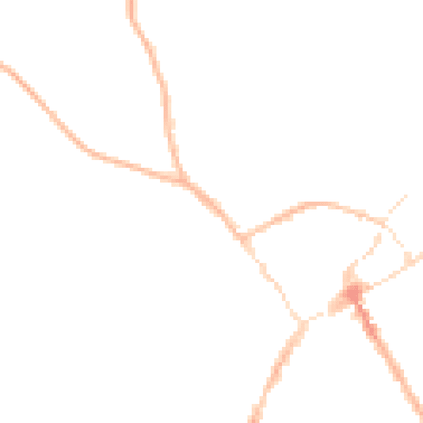 Night-time road noise heatmap for SY11 1AJ