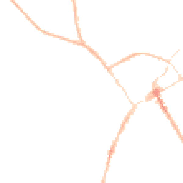 Night-time road noise heatmap for SY11 1AW