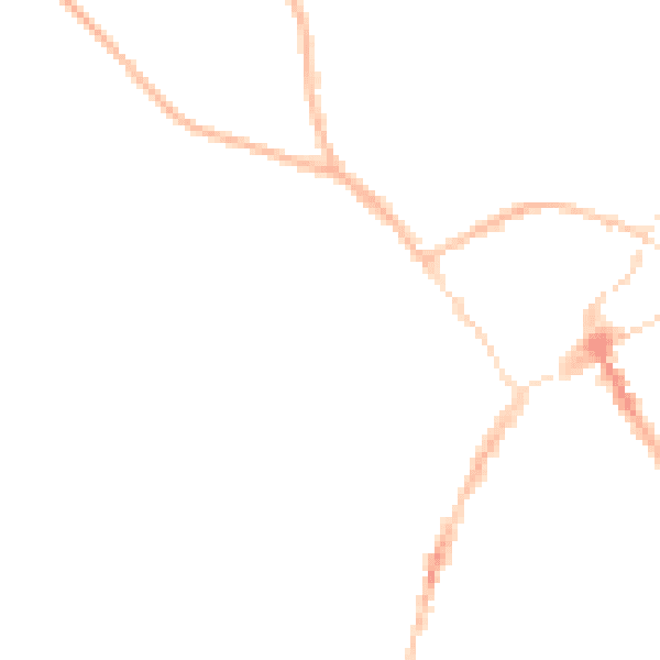 Night-time road noise heatmap for SY11 1AX