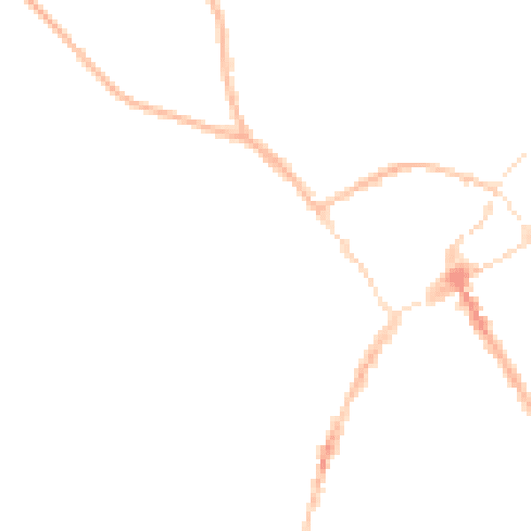 Night-time road noise heatmap for SY11 1BF