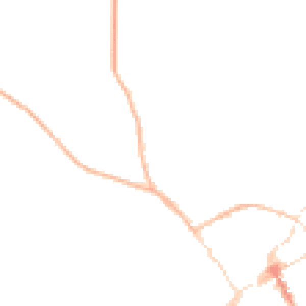 Night-time road noise heatmap for SY11 1BJ