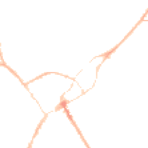 Night-time road noise heatmap for SY11 1DA