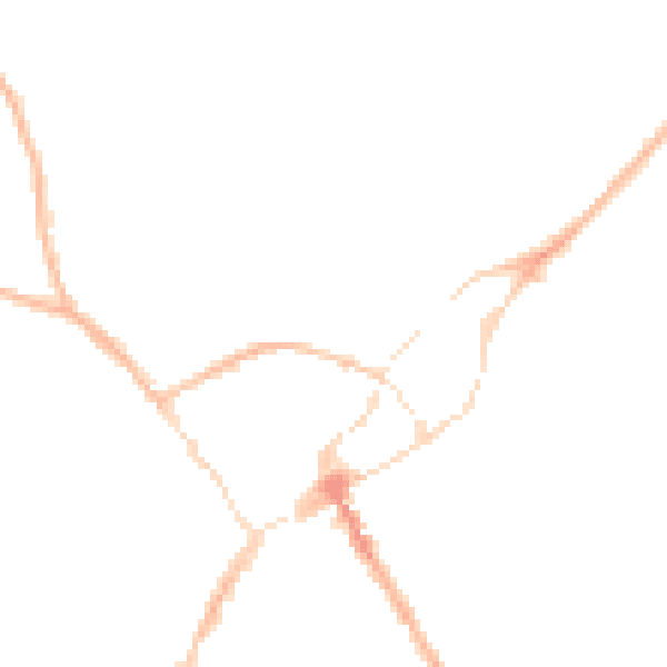 Night-time road noise heatmap for SY11 1DE
