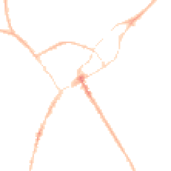 Night-time road noise heatmap for SY11 2NN