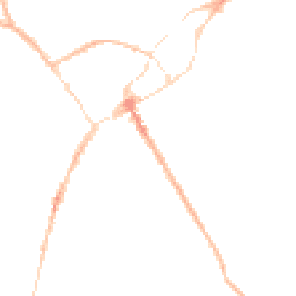 Night-time road noise heatmap for SY11 2NR