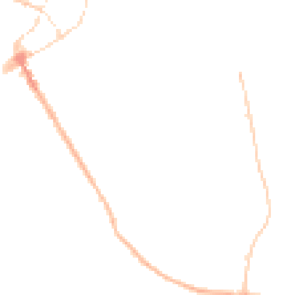 Night-time road noise heatmap for SY11 2TT