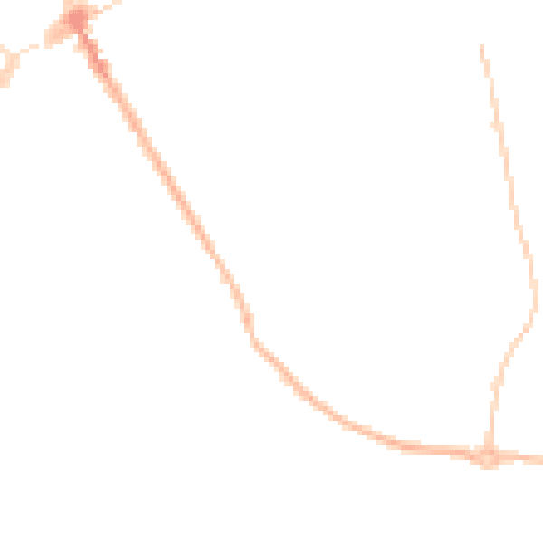 Night-time road noise heatmap for SY11 2TU