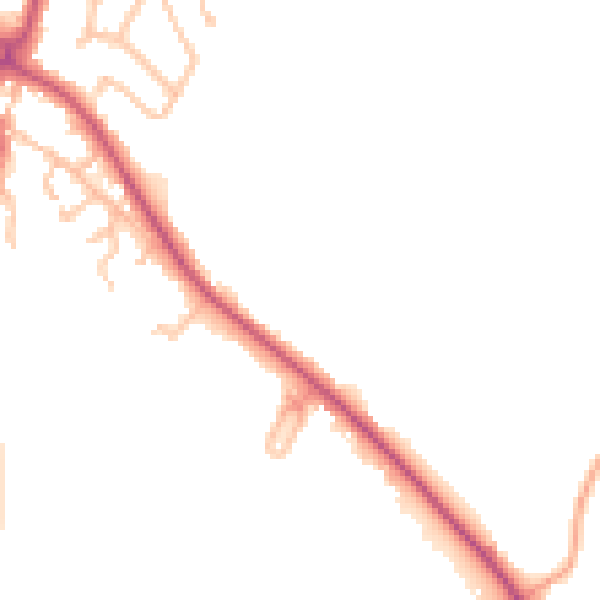 Daytime road noise heatmap for SY11 3FQ