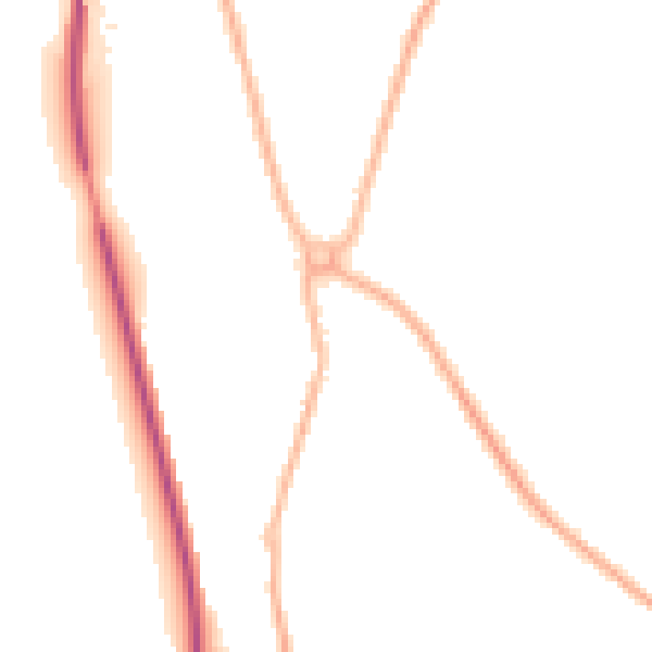 Night-time road noise heatmap for SY11 3JP