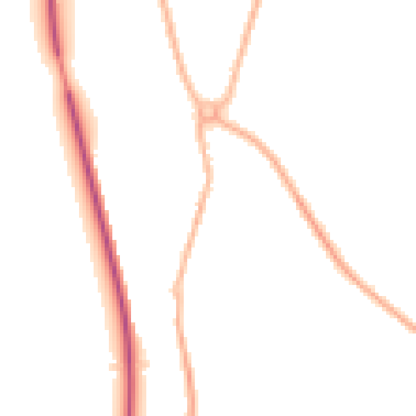 Night-time road noise heatmap for SY11 3JS