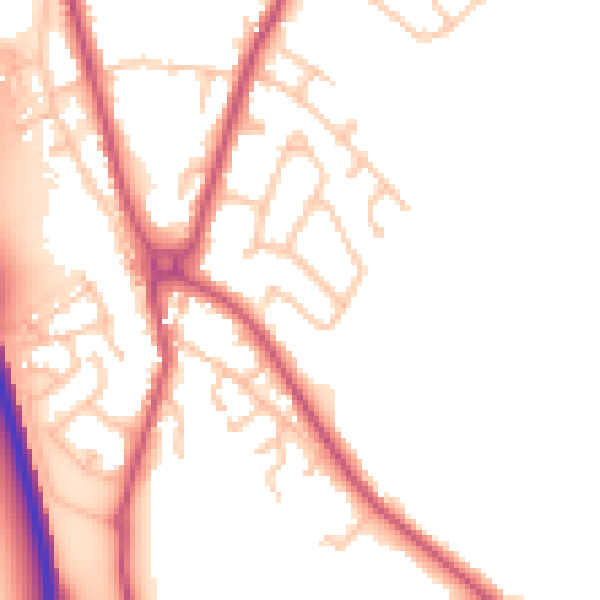 Daytime road noise heatmap for SY11 3PR