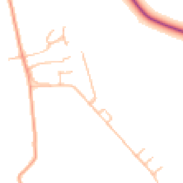 Daytime road noise heatmap for SY11 4AJ