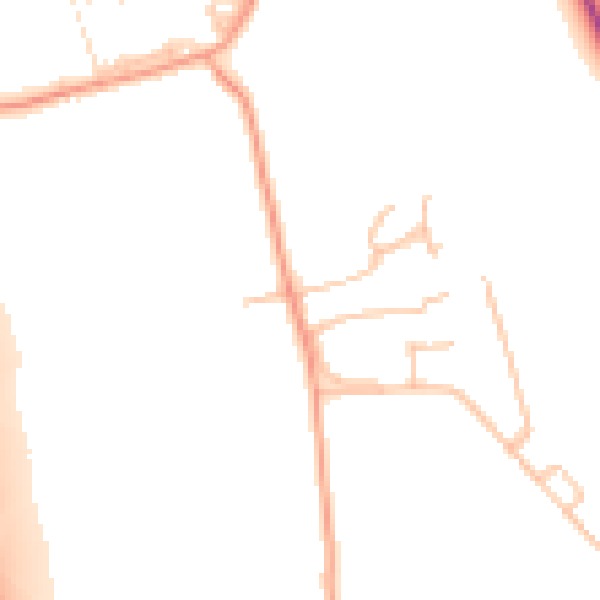 Daytime road noise heatmap for SY11 4AT