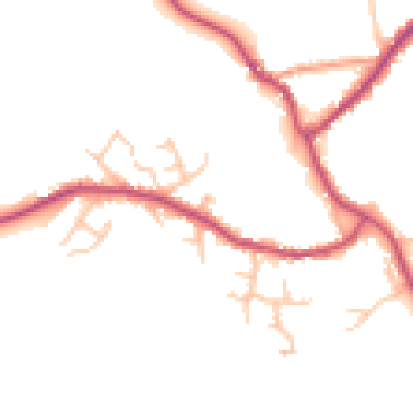 Daytime road noise heatmap for SY11 4BW