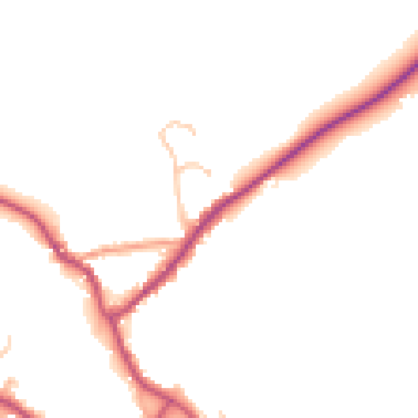 Daytime road noise heatmap for SY11 4DP