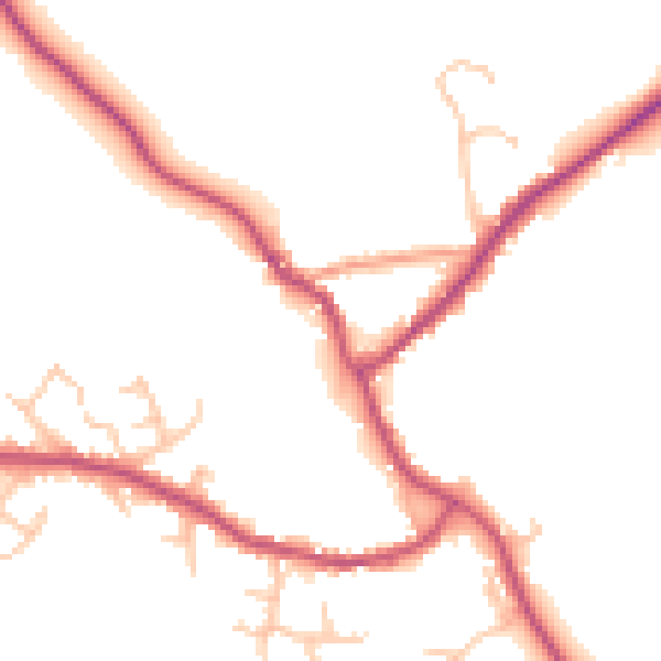 Daytime road noise heatmap for SY11 4DU