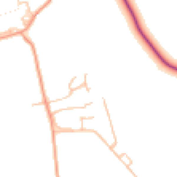 Daytime road noise heatmap for SY11 4FG
