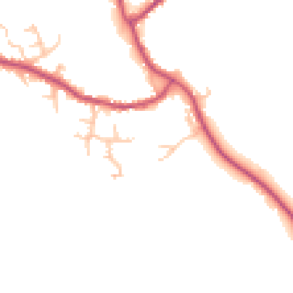 Daytime road noise heatmap for SY11 4FN