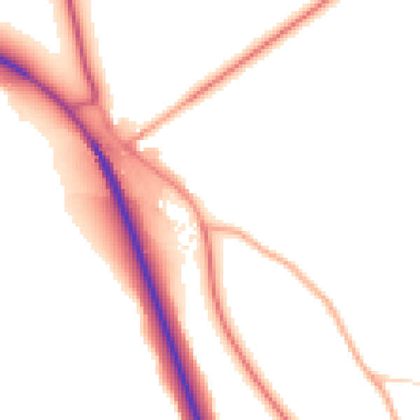 Daytime road noise heatmap for SY11 4FW