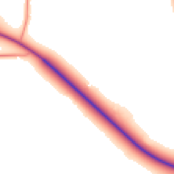 Daytime road noise heatmap for SY11 4JH