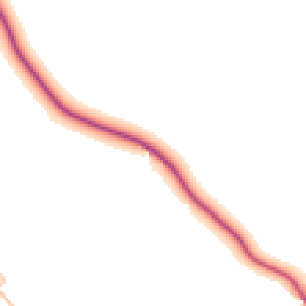 Daytime road noise heatmap for SY11 4NG