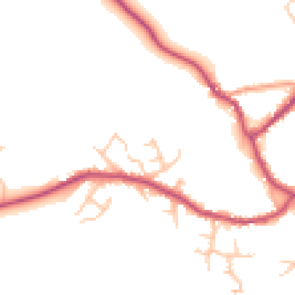 Daytime road noise heatmap for SY11 4PP