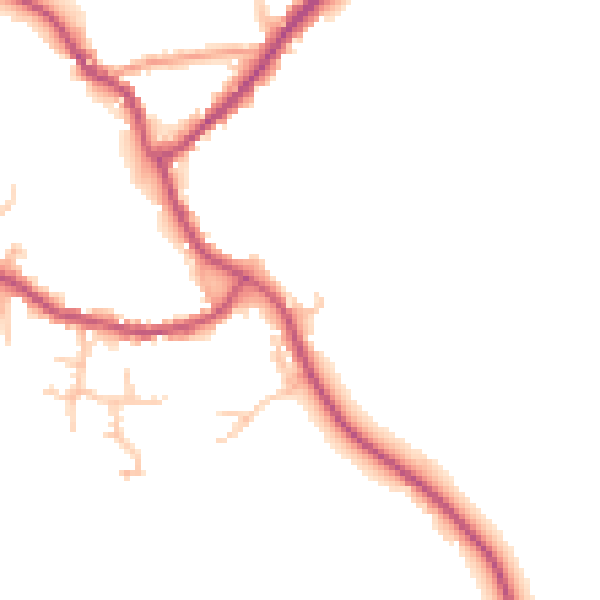 Daytime road noise heatmap for SY11 4PY