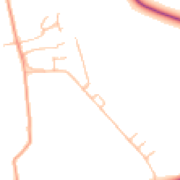 Daytime road noise heatmap for SY11 4QD