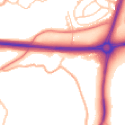Daytime road noise heatmap for SY3 0AQ