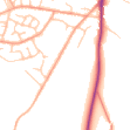 Daytime road noise heatmap for SY3 0HE