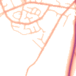 Daytime road noise heatmap for SY3 0HH