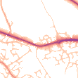 Daytime road noise heatmap for SY3 5AF