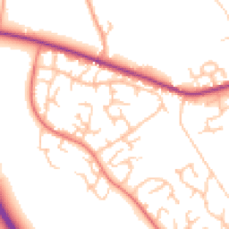 Daytime road noise heatmap for SY3 5AZ