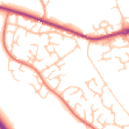 Daytime road noise heatmap for SY3 5HB