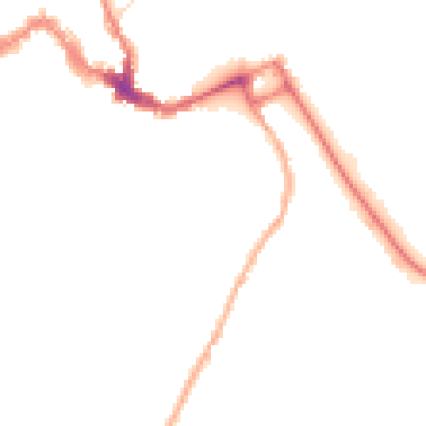 Night-time road noise heatmap for SY3 7DL