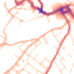 Daytime road noise heatmap for SY3 7JD