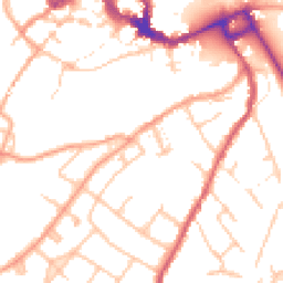 Daytime road noise heatmap for SY3 7JF