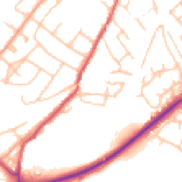 Daytime road noise heatmap for SY3 7QR