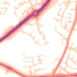 Daytime road noise heatmap for SY3 7TQ
