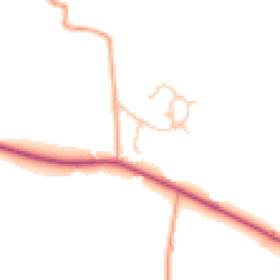 Daytime road noise heatmap for SY3 8EN