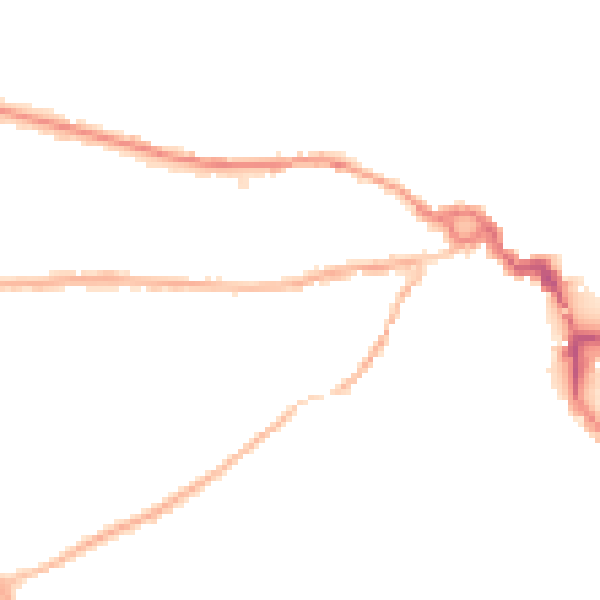 Night-time road noise heatmap for SY3 8NN