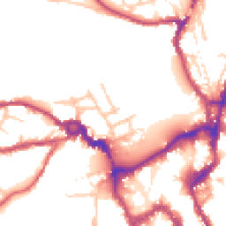 Daytime road noise heatmap for SY3 8QL