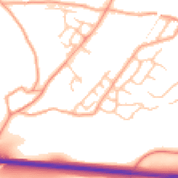 Daytime road noise heatmap for SY3 9QG