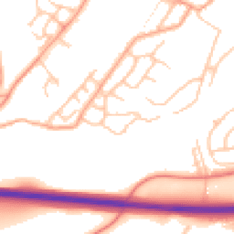 Daytime road noise heatmap for SY3 9QW