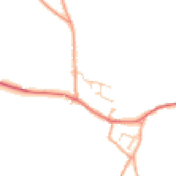 Daytime road noise heatmap for SY4 1LY