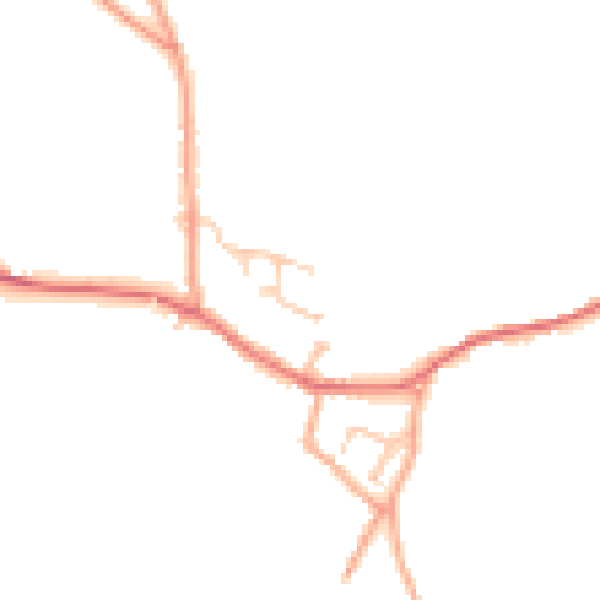 Daytime road noise heatmap for SY4 1NE