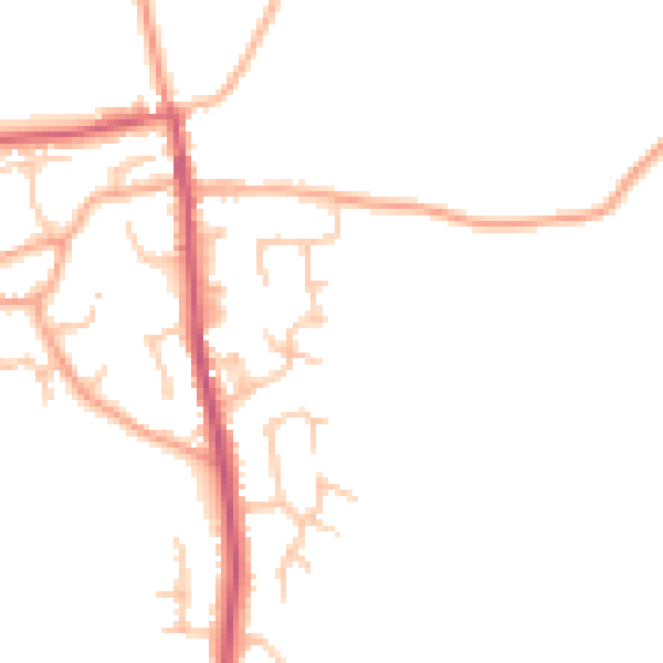 Daytime road noise heatmap for SY4 2DJ