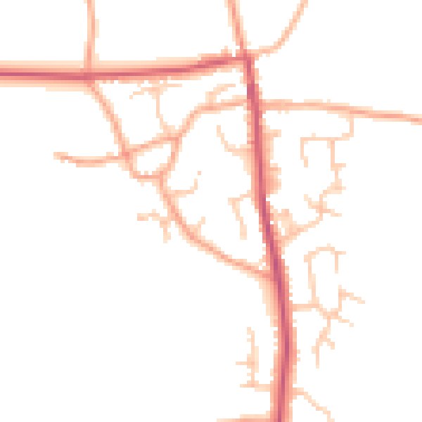 Daytime road noise heatmap for SY4 2EH