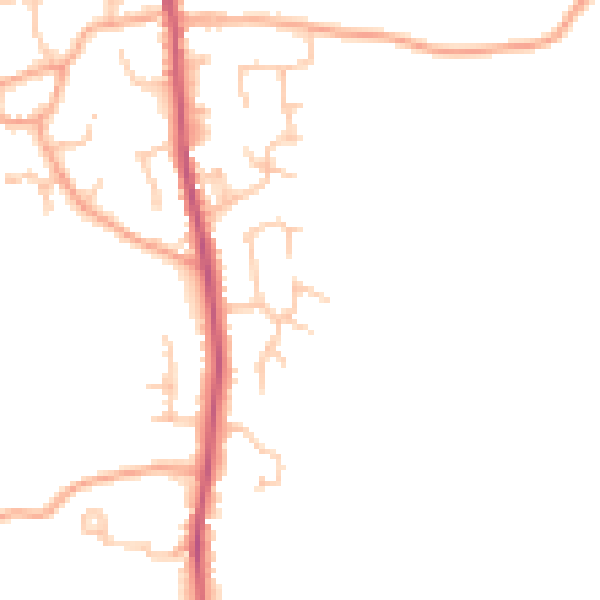 Daytime road noise heatmap for SY4 2FA